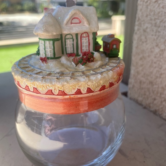 Christmas Santa’s Workshop Candle Jar and Topper - Picture 3 of 7